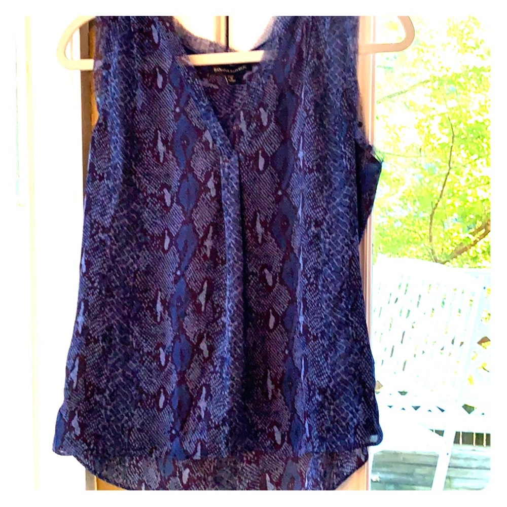 Banana Republic Python Pattern Blouse Small - image 1